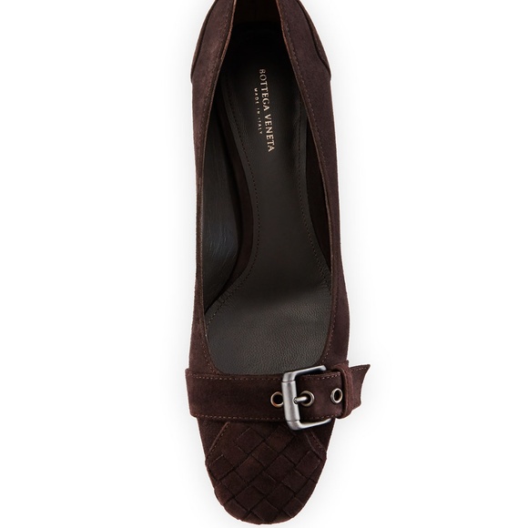 NIB Bottega Veneta Suede Pumps Shoes with buckle 38.5 - Picture 4 of 12